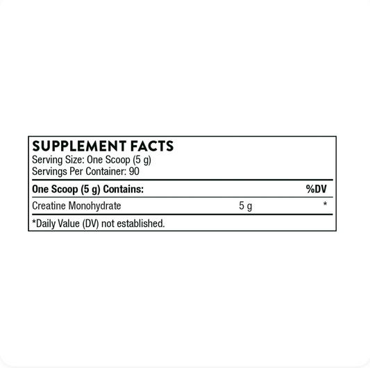 Thorne Creatine Monohydrate - NSF Certified for Sport | 450g Unflavoured Powder