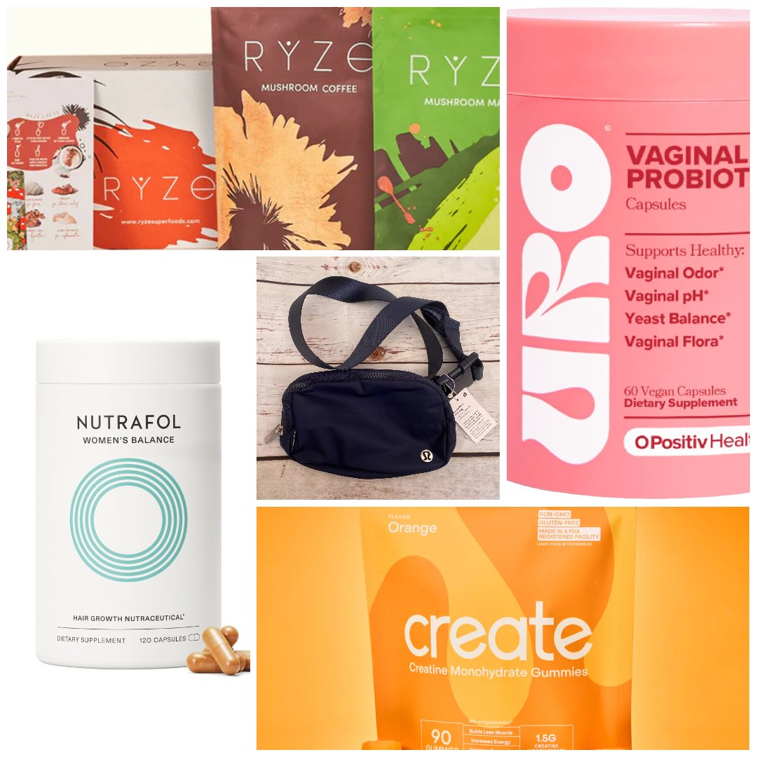 URO VAGINAL PROBIOTICS-RYZE-MUSHROOM-COFFEE-LULULEMON-BELT-BAG-CREATE-CREATINE-GUMMIES-NUTRAFOL-WOMEN-BALANCE-