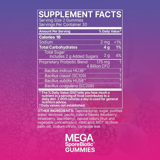 MegaSporeBiotic Probiotics for Women & Men - Spore Based Probiotic Nutritional Supplements for Digestive & Gut Health Support