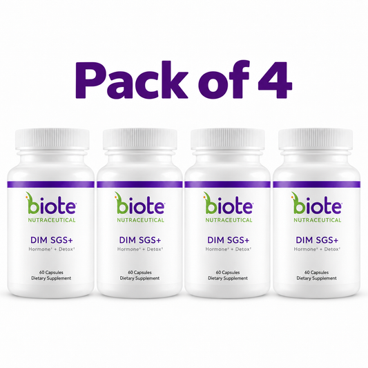 Biote DIM SGS+ Supplement 4-Pack, 240 Capsules Total