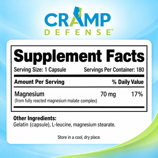 Cramp Defense Original Magnesium Malate – 180 Capsules