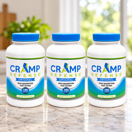 Cramp Defense Original Leg Cramps Pills, Organic Magnesium Supplement for Muscles - 180 capsules