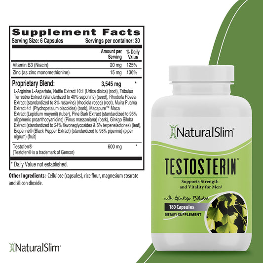 NaturalSlim Testosterin Ayuda Para Caballeros pack of 2