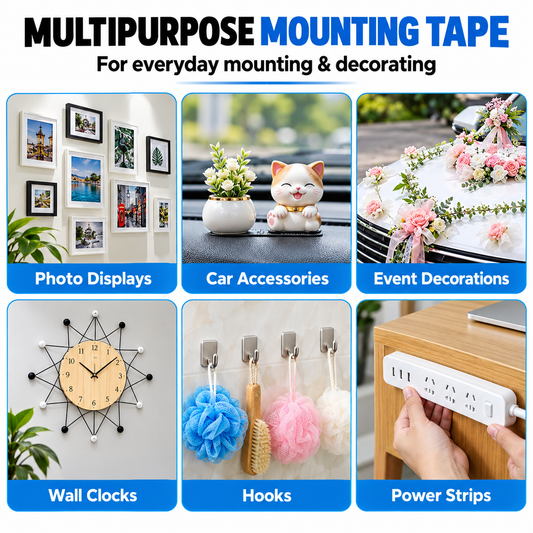 Nano Double-Sided Mounting Tape – Clear, Washable, 5 m