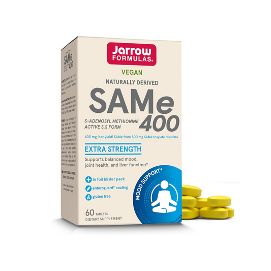 Jarrow Formulas SAMe 400 mg, Supports Joint Health, Liver Function, Brain Metabolism, 60 Tablets