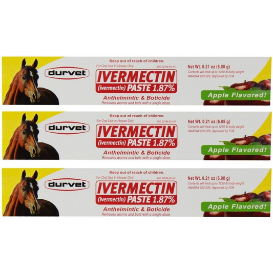 Ivermectin (1.87%) Paste Horse Dewormer New